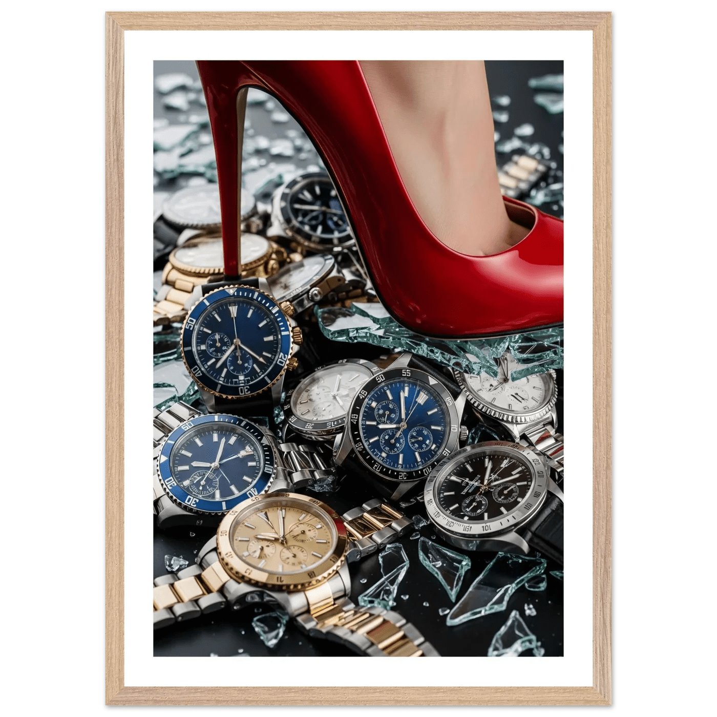 Tableau Photographie Talons Rouges Montres de Luxe - La Maison Du Tableau