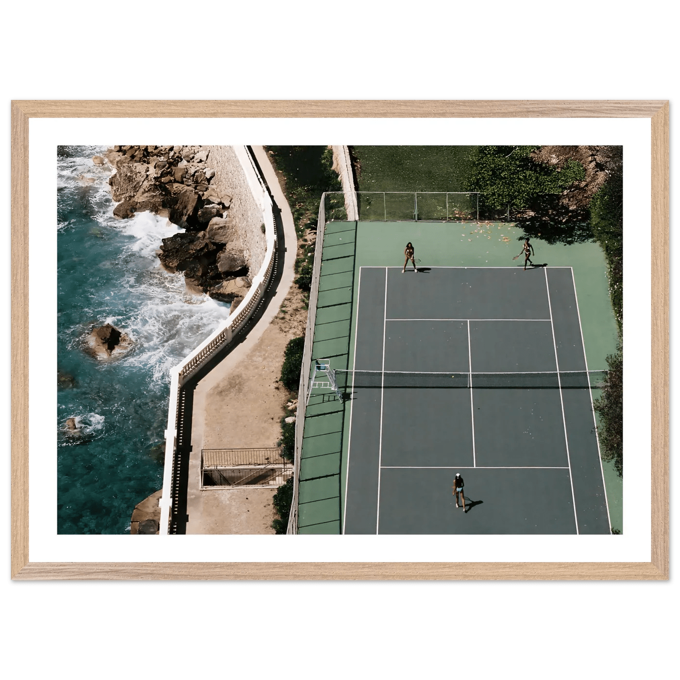 Tableau Photographie Tennis en Bord de Mer - La Maison Du Tableau
