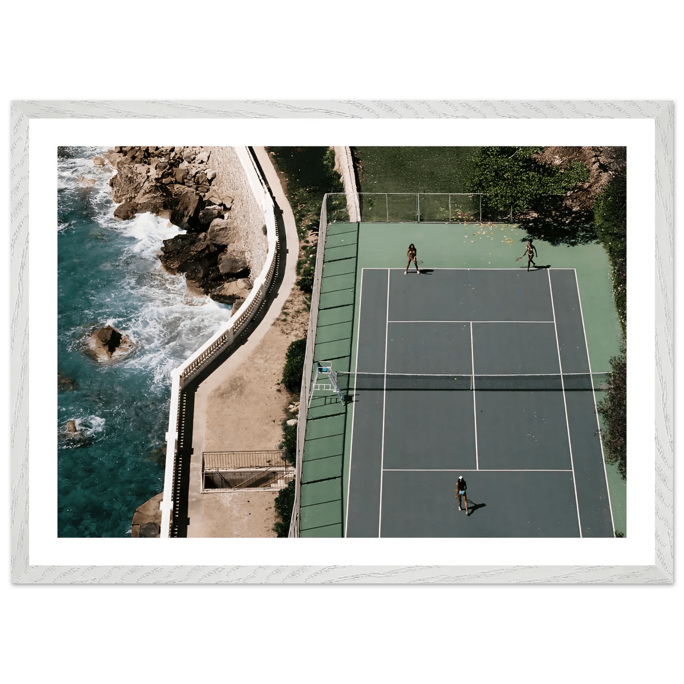 Tableau Photographie Tennis en Bord de Mer - La Maison Du Tableau