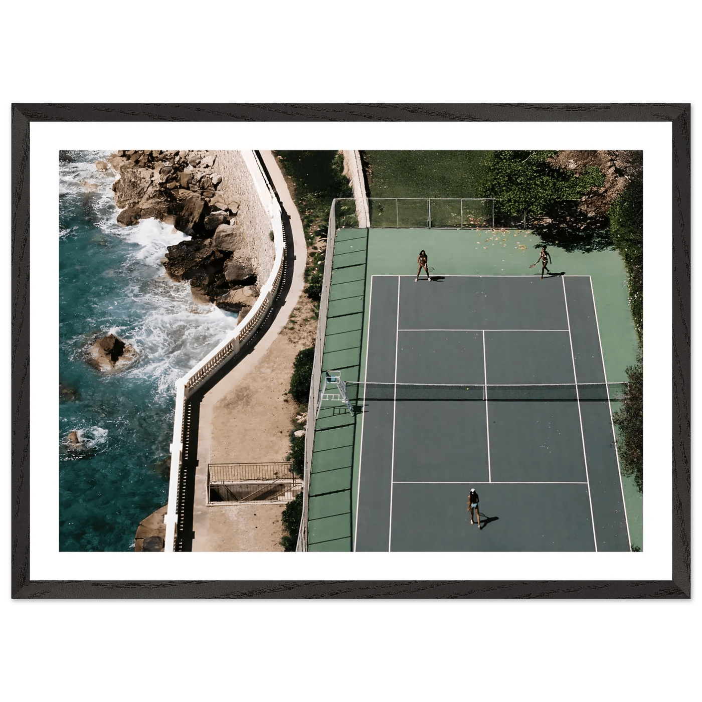 Tableau Photographie Tennis en Bord de Mer - La Maison Du Tableau