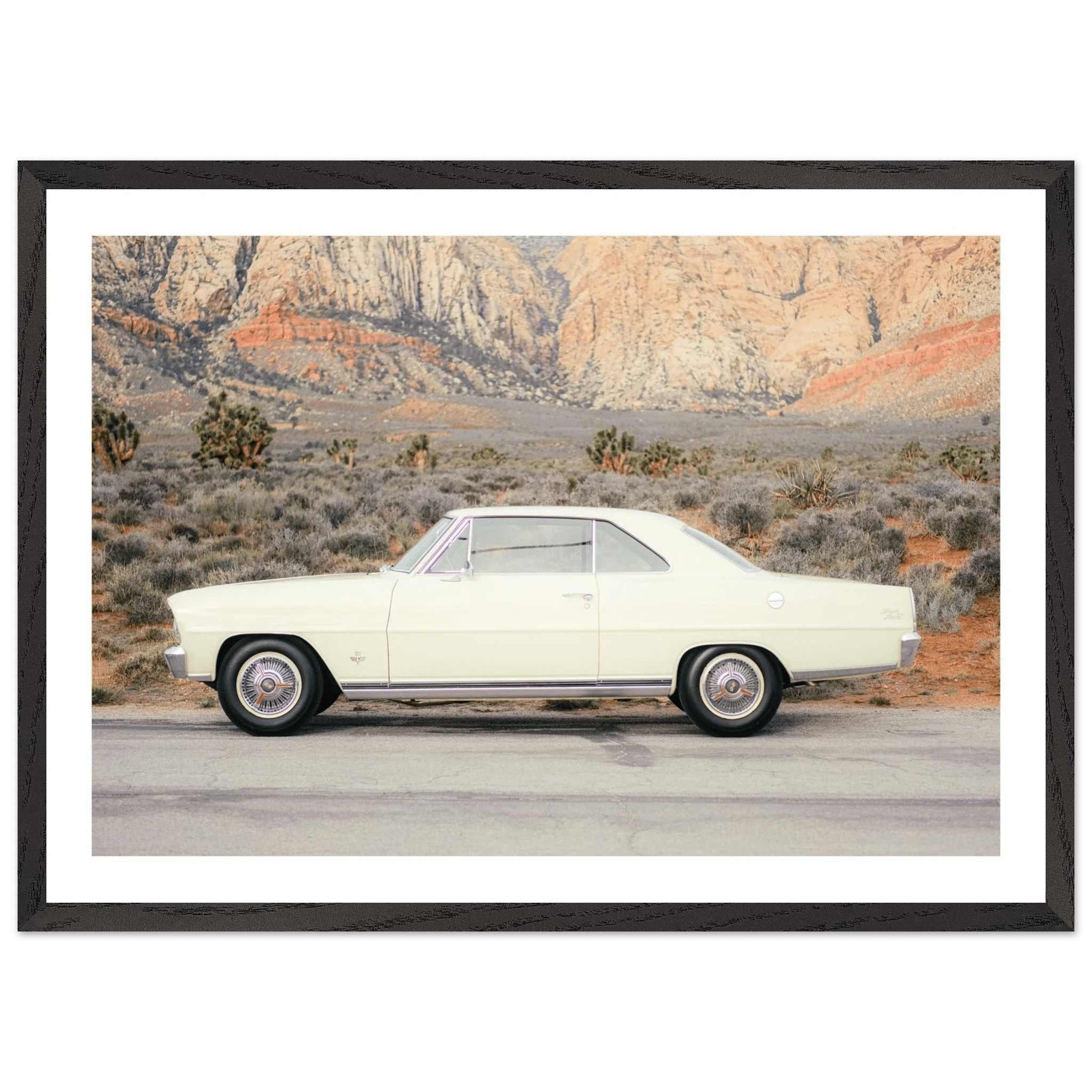 Tableau Photographie Voiture Américaine Vintage Désert - La Maison Du Tableau