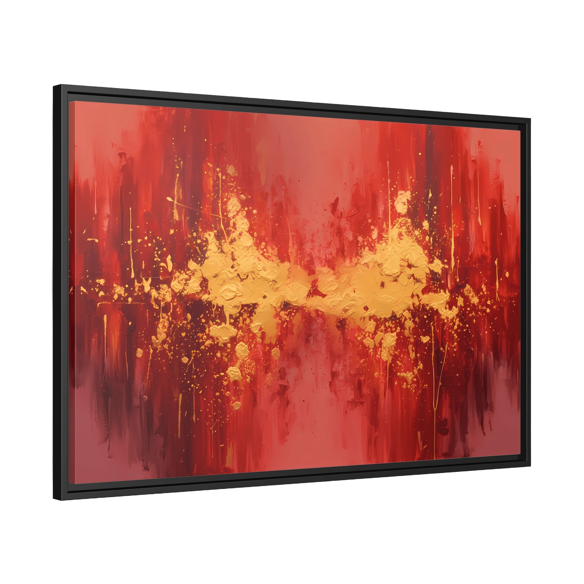 Tableau Rouge Abstrait - La Maison Du Tableau