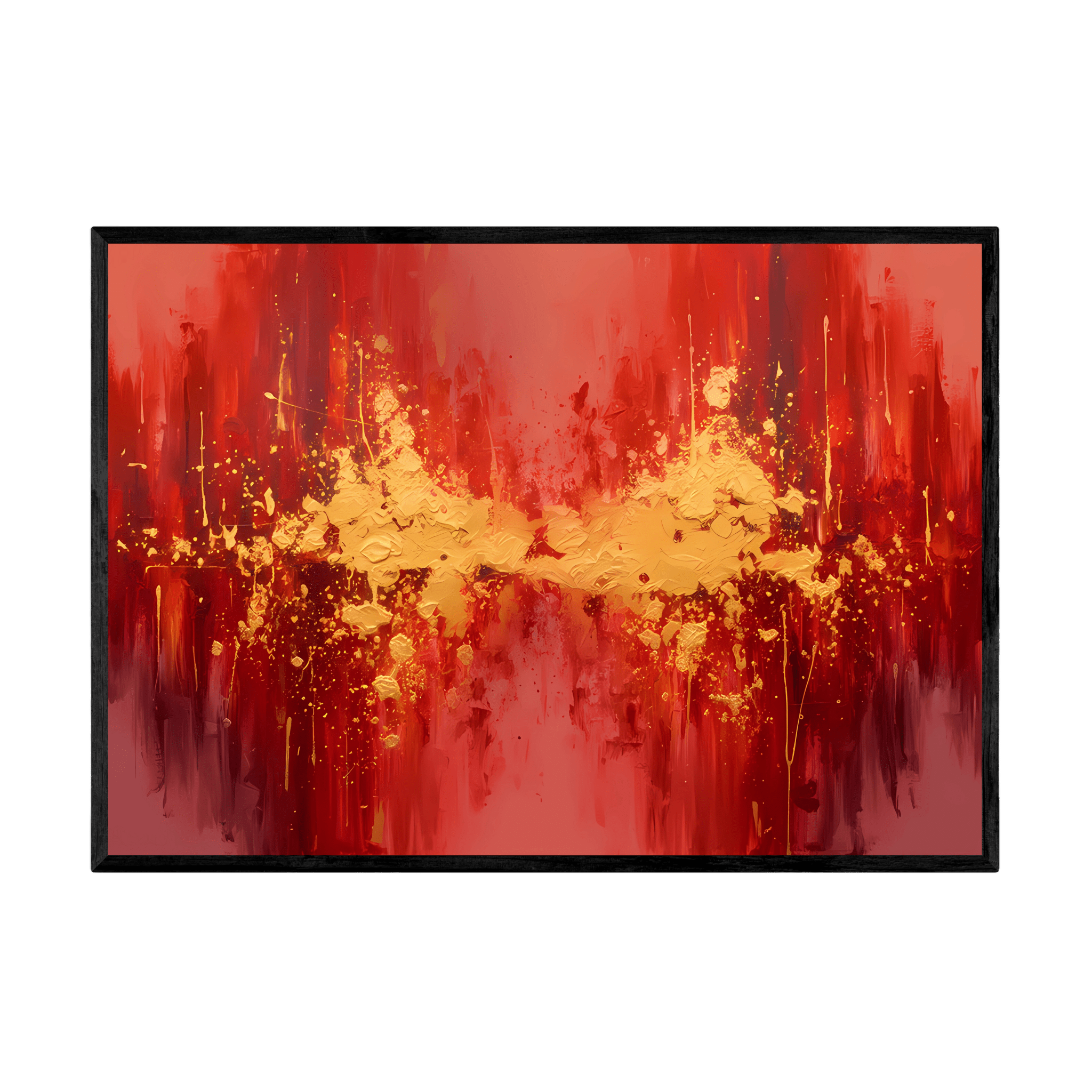 Tableau Rouge Abstrait - La Maison Du Tableau