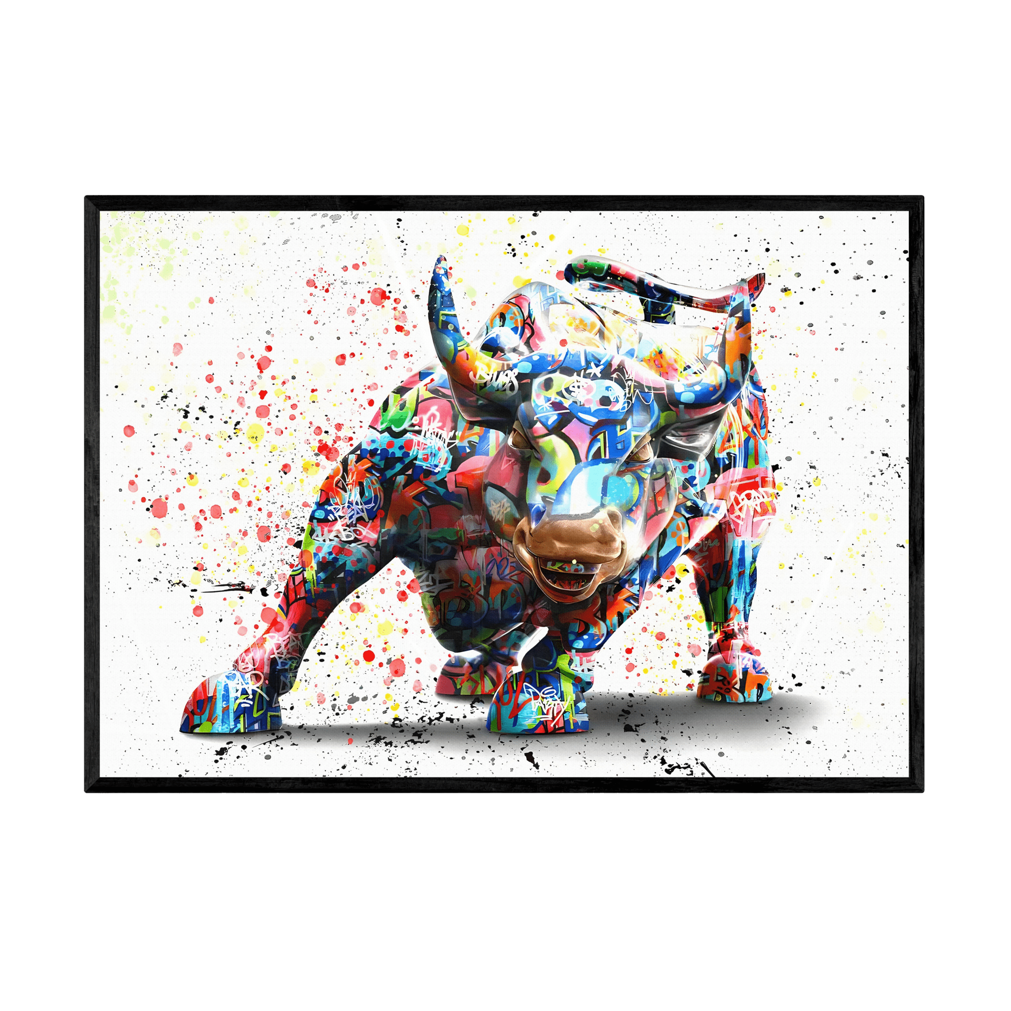 Tableau Taureau Pop Art - La Maison Du Tableau