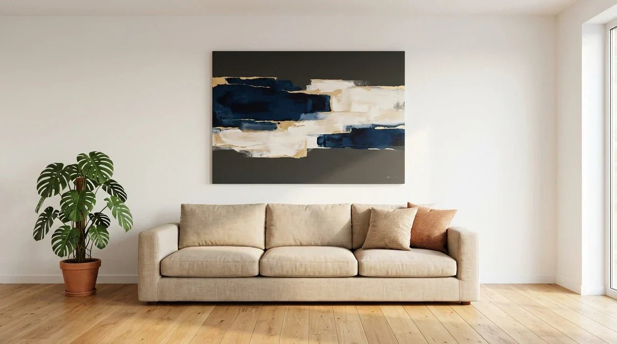 Comment décorer un grand mur de salon ? - La Maison Du Tableau
