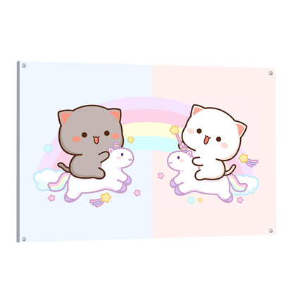 Tableau Kawaii Chatons Licornes