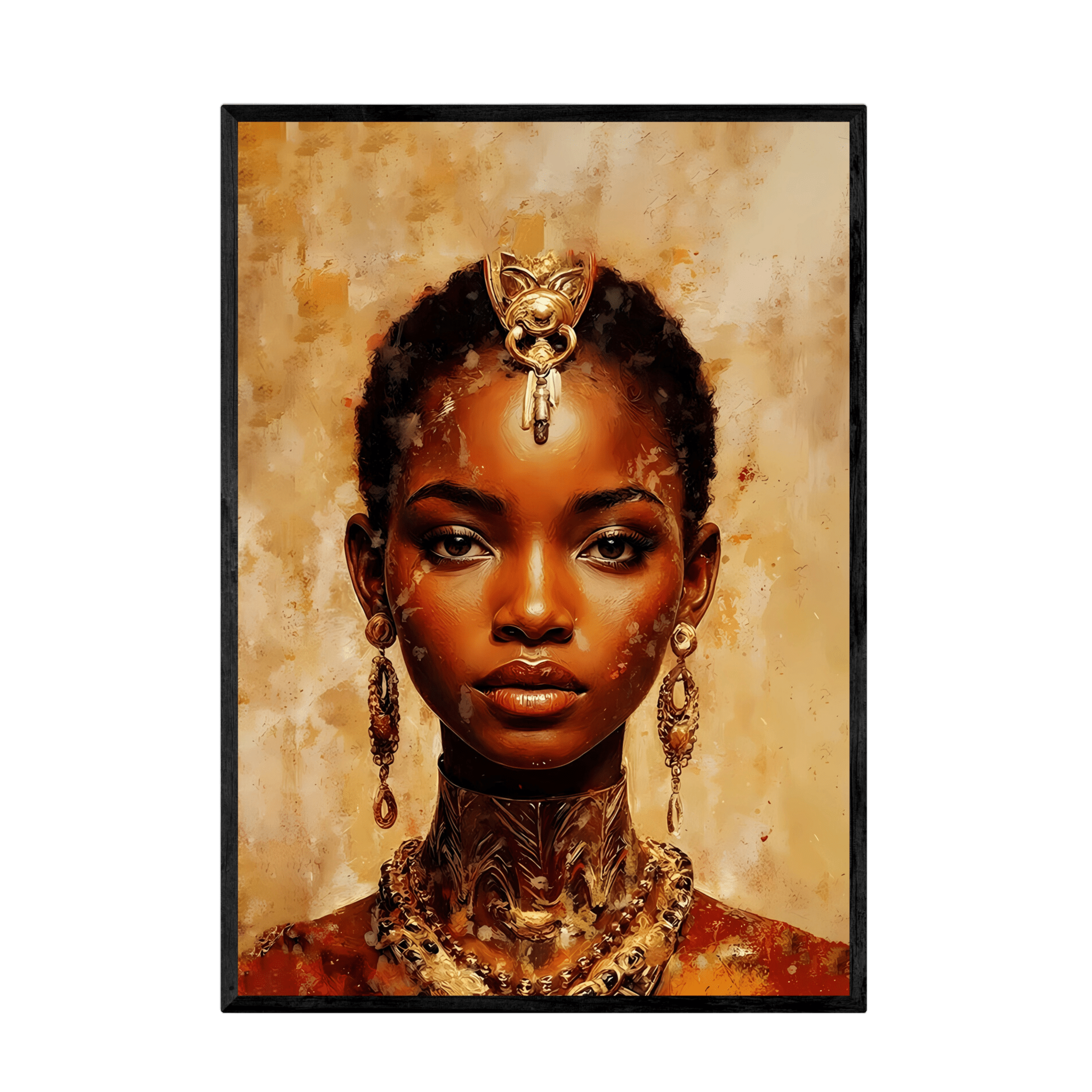 Tableau Abstrait Africain - La Maison Du Tableau