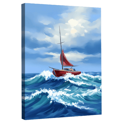 Tableau Abstrait Bateau - La Maison Du Tableau