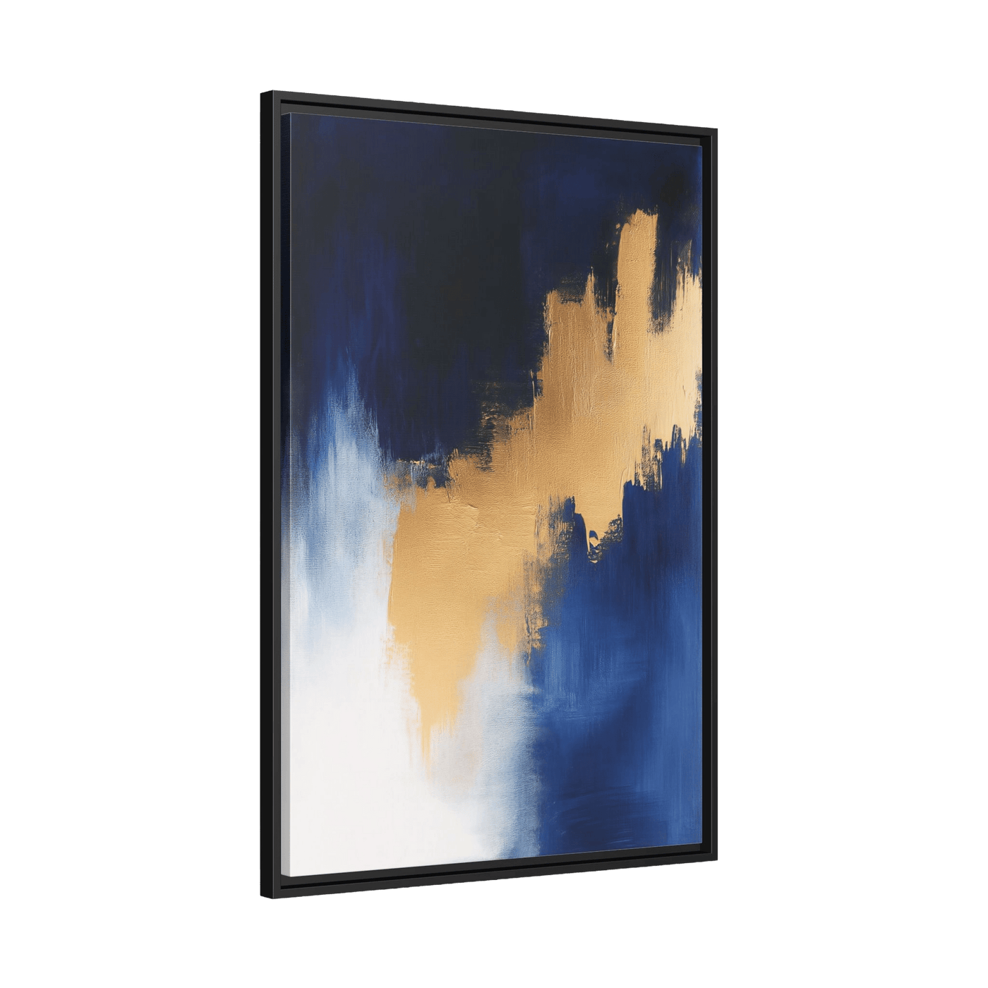 Tableau Abstrait Bleu et Or