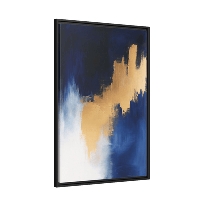 Tableau Abstrait Bleu et Or - La Maison Du Tableau