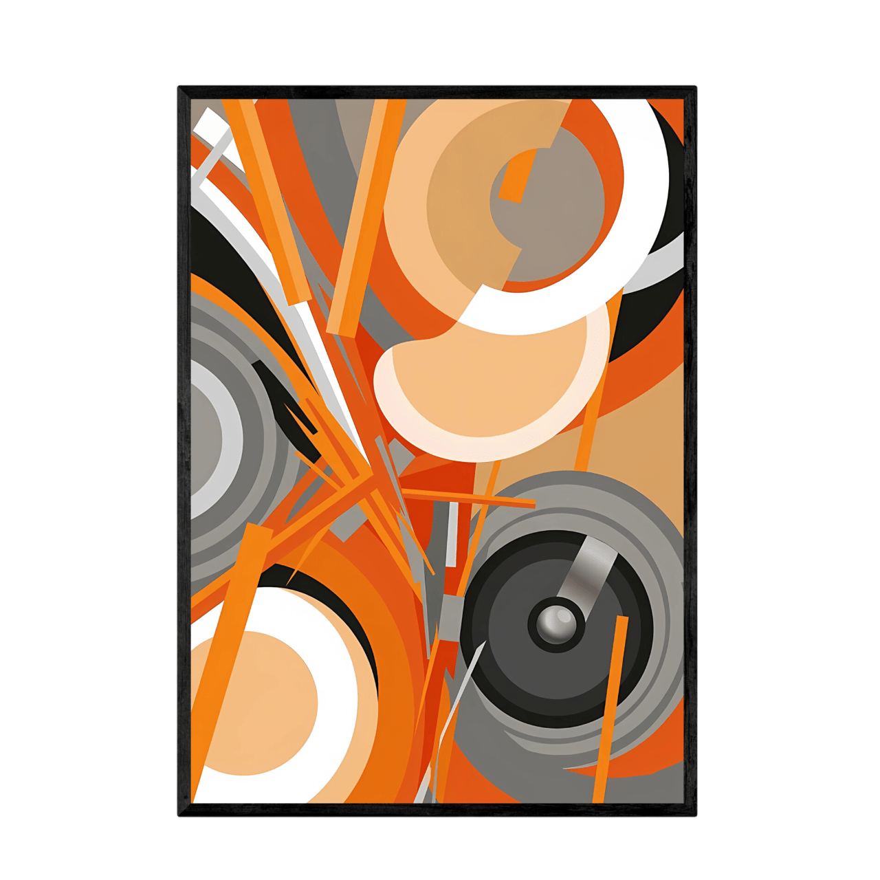Tableau Abstrait Contemporain Orange - La Maison Du Tableau