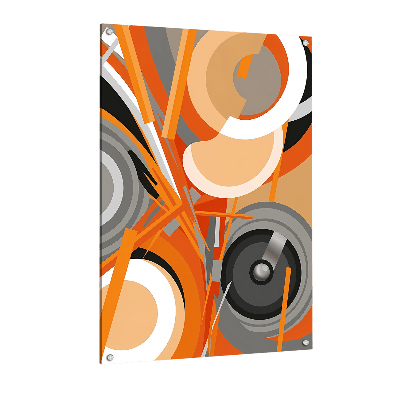 Tableau Abstrait Contemporain Orange - La Maison Du Tableau