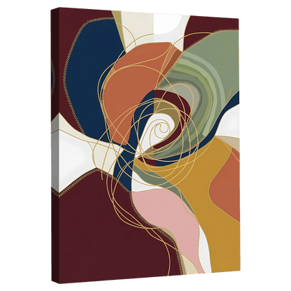 Tableau Abstrait Couleurs Chaudes - La Maison Du Tableau