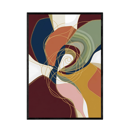 Tableau Abstrait Couleurs Chaudes - La Maison Du Tableau