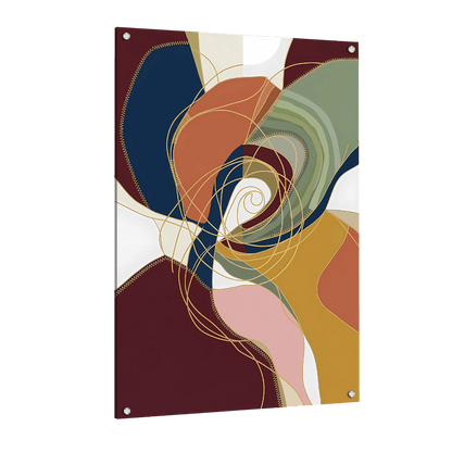 Tableau Abstrait Couleurs Chaudes - La Maison Du Tableau