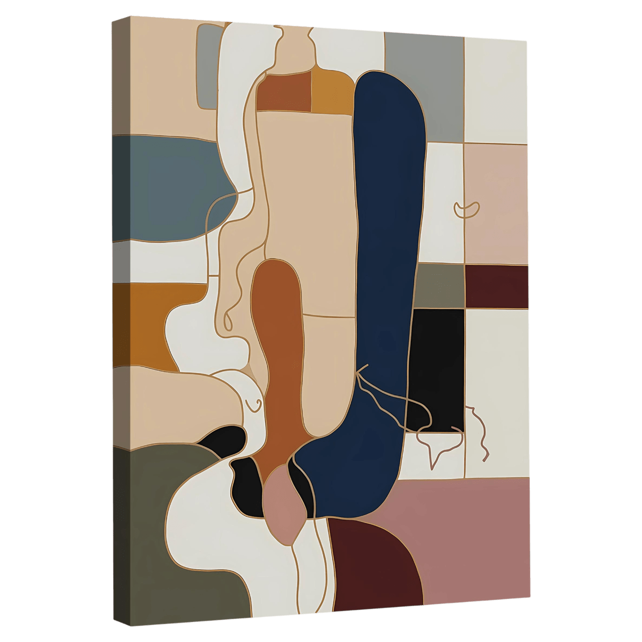 Tableau Abstrait Formes Libres - La Maison Du Tableau