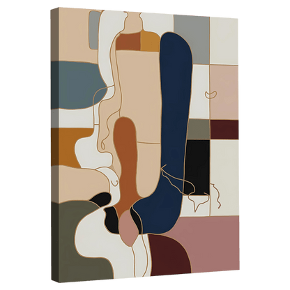 Tableau Abstrait Formes Libres - La Maison Du Tableau
