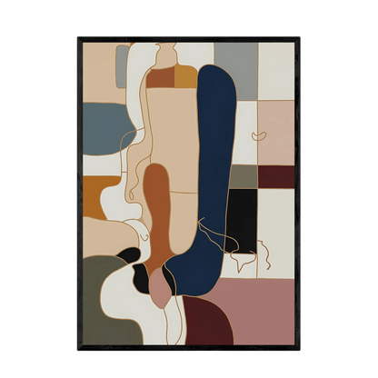 Tableau Abstrait Formes Libres - La Maison Du Tableau