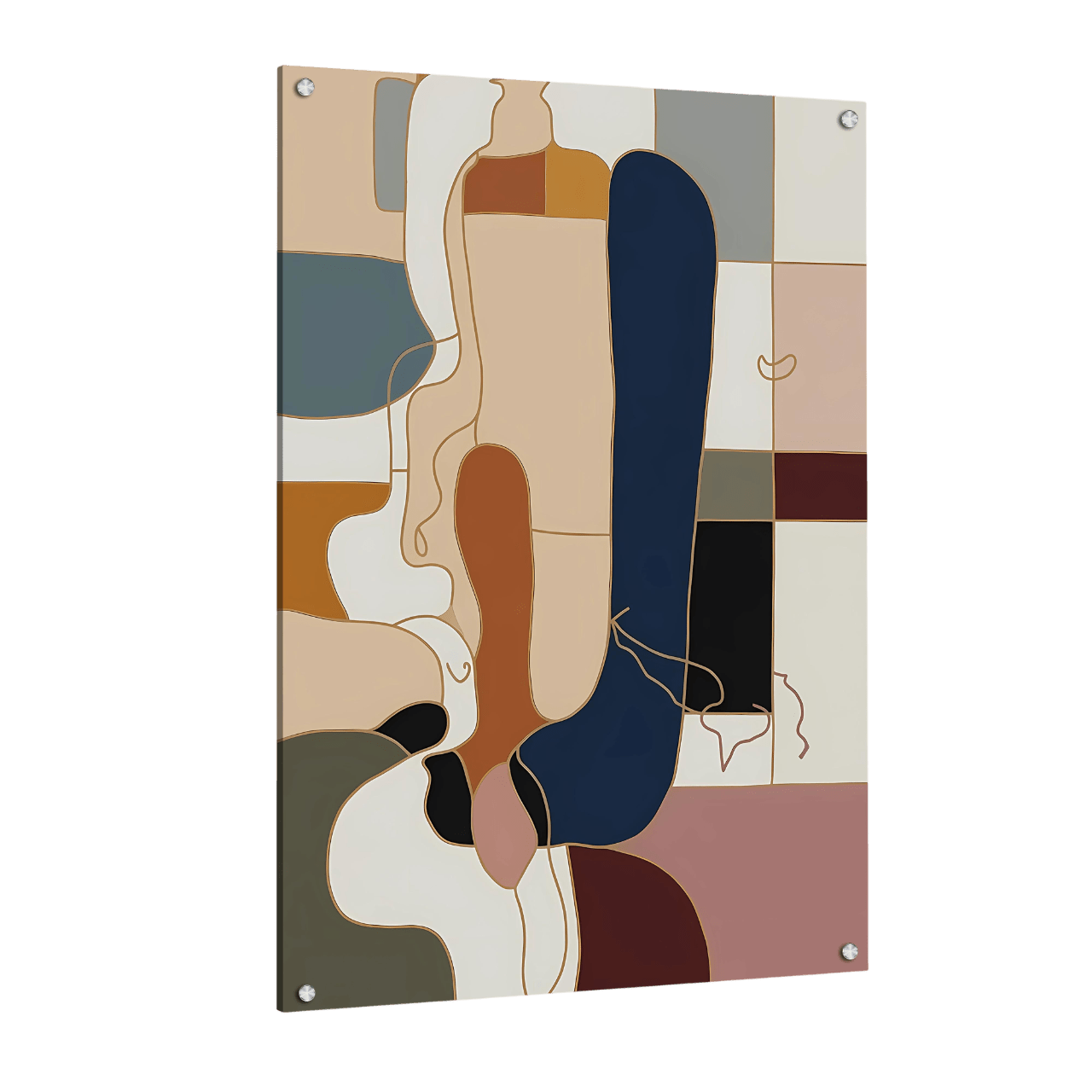 Tableau Abstrait Formes Libres - La Maison Du Tableau