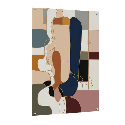 Tableau Abstrait Formes Libres - La Maison Du Tableau