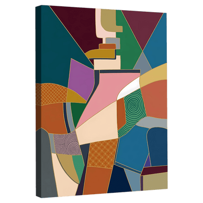 Tableau Abstrait Géométrique Multicolore - La Maison Du Tableau