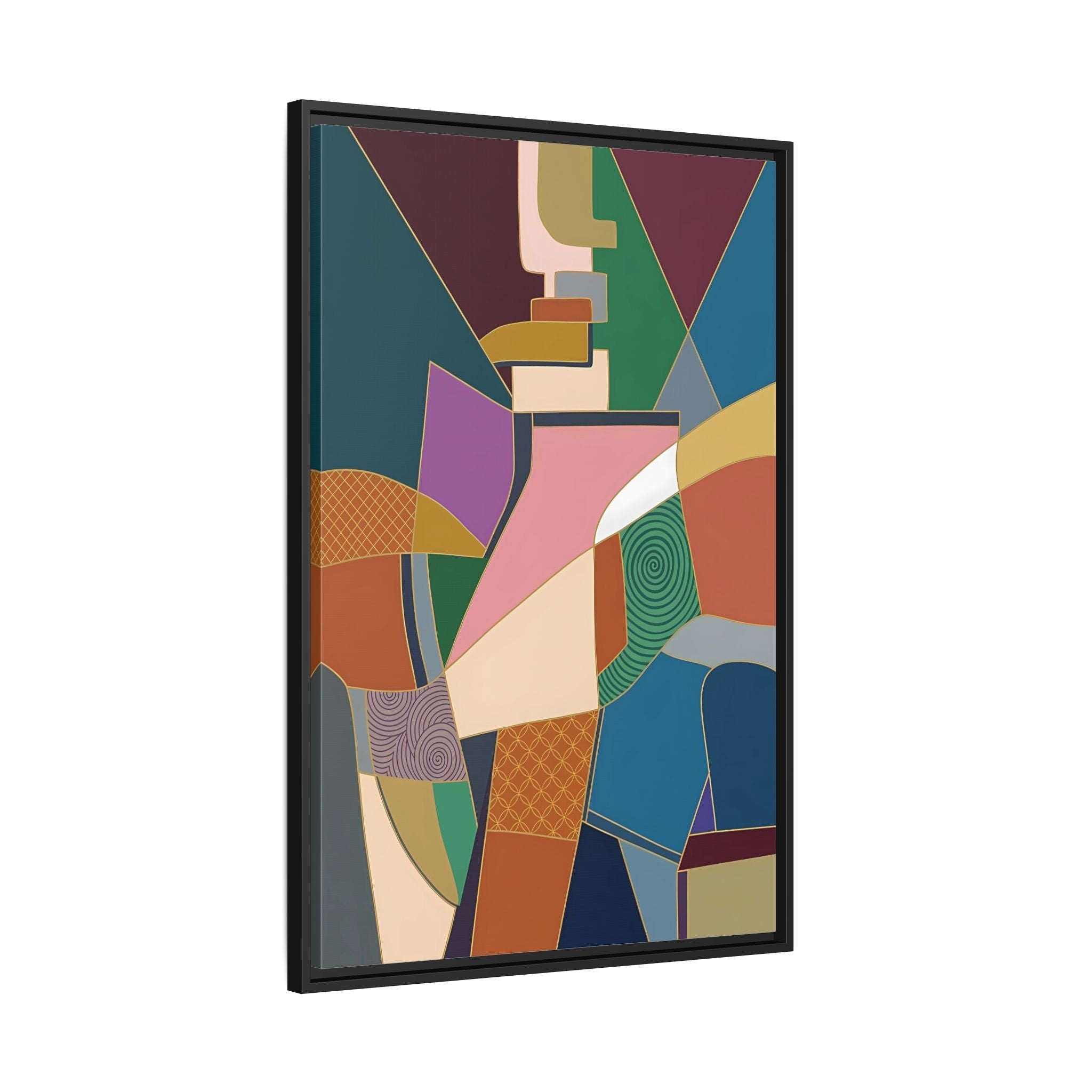 Tableau Abstrait Géométrique Multicolore - La Maison Du Tableau