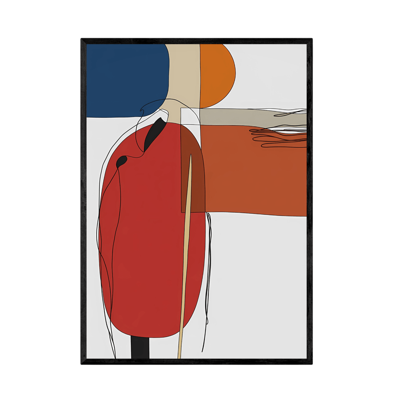 Tableau Abstrait Lignes Fines - La Maison Du Tableau