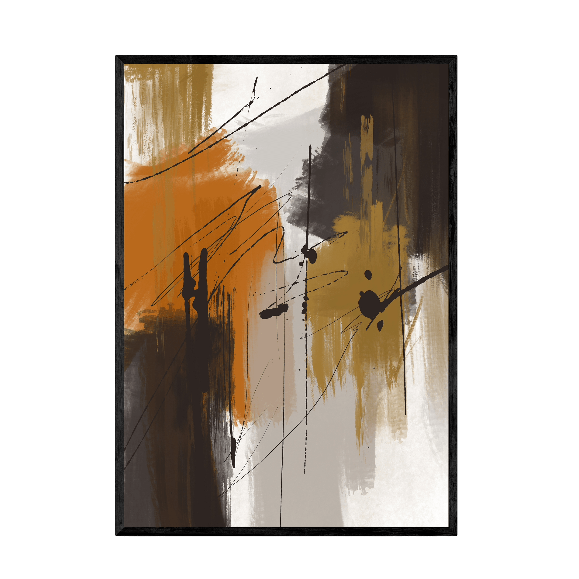 Tableau Abstrait Marron - La Maison Du Tableau