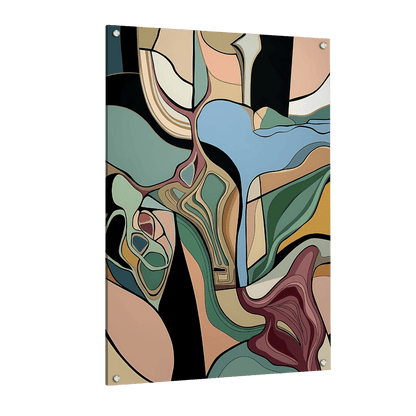 Tableau Abstrait Moderne Formes Organiques - La Maison Du Tableau