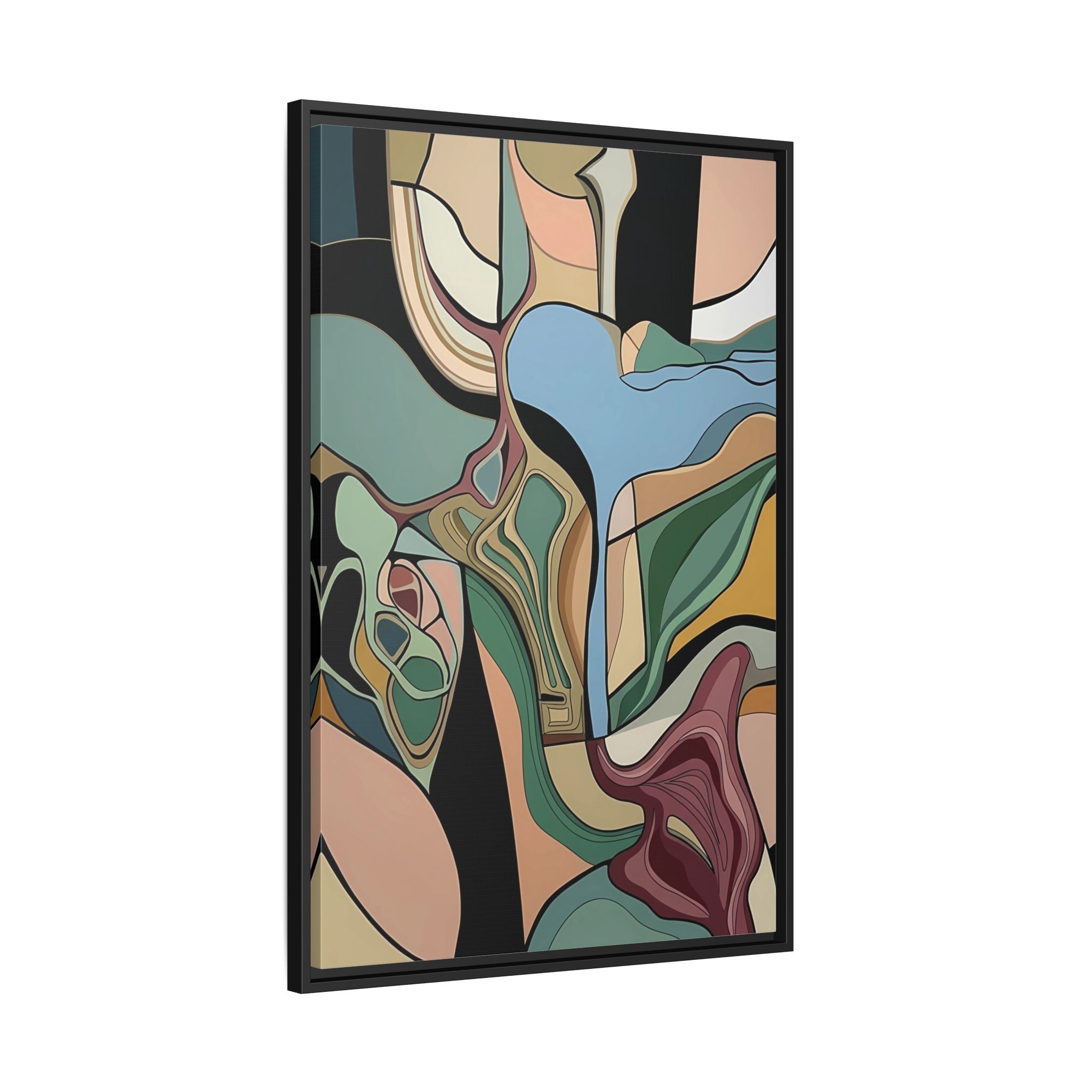 Tableau Abstrait Moderne Formes Organiques - La Maison Du Tableau