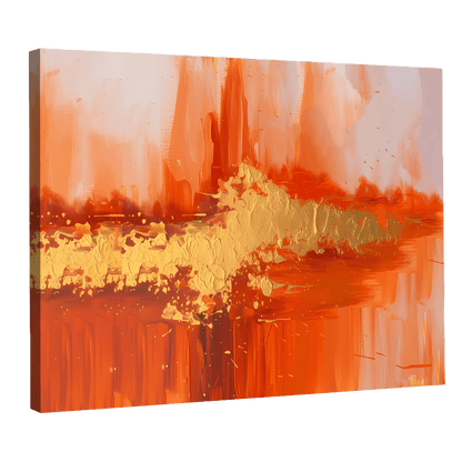 Tableau Abstrait Orange - La Maison Du Tableau