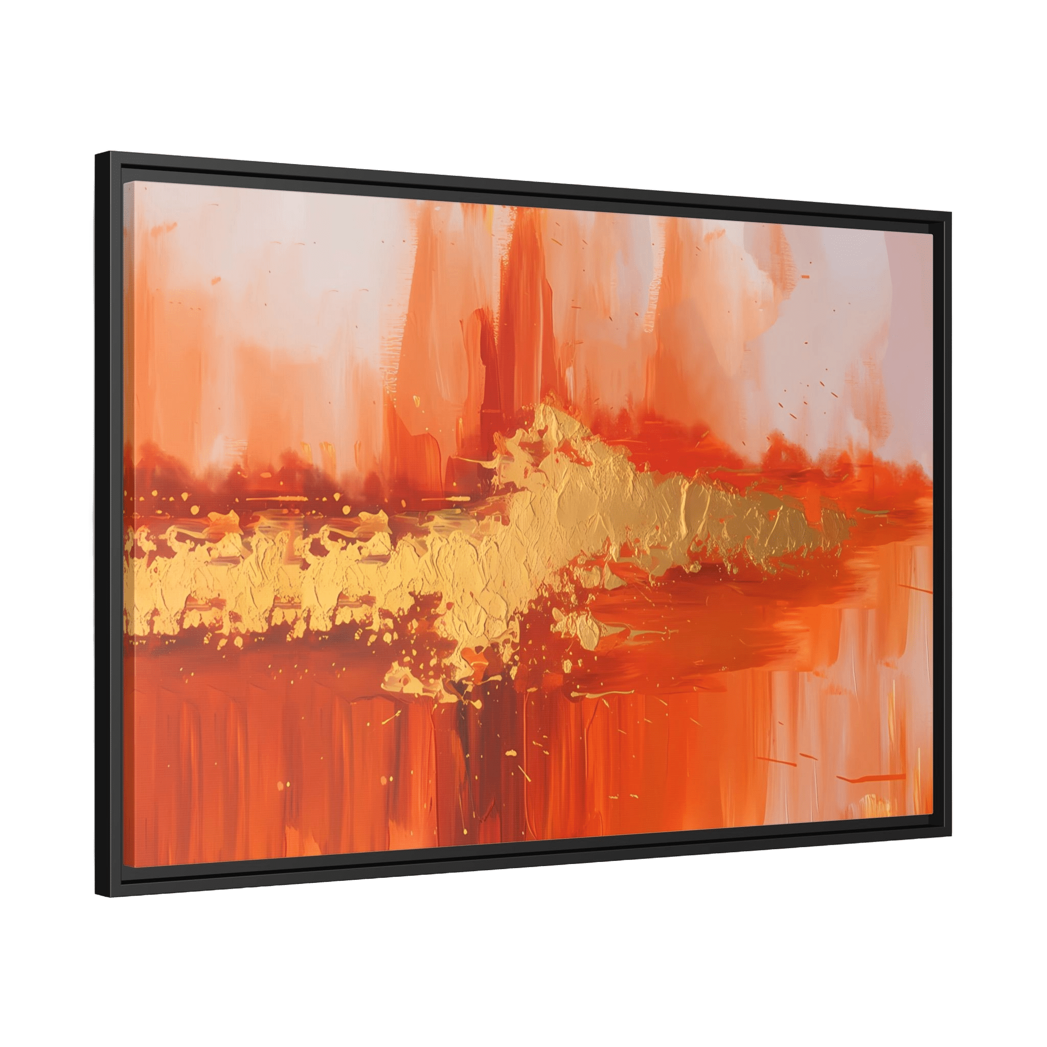 Tableau Abstrait Orange - La Maison Du Tableau