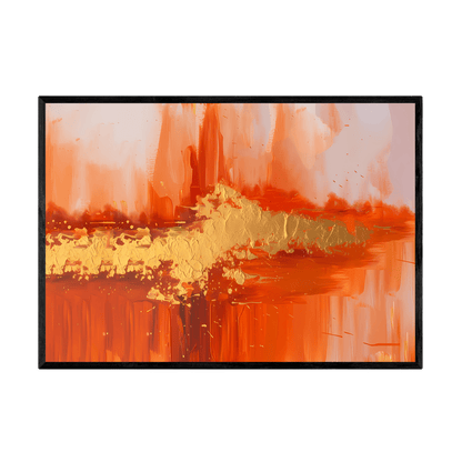 Tableau Abstrait Orange - La Maison Du Tableau