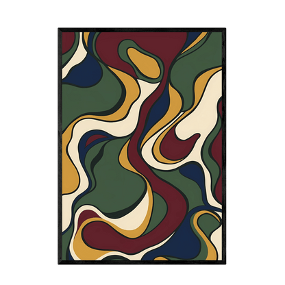 Tableau Abstrait Rétro - La Maison Du Tableau