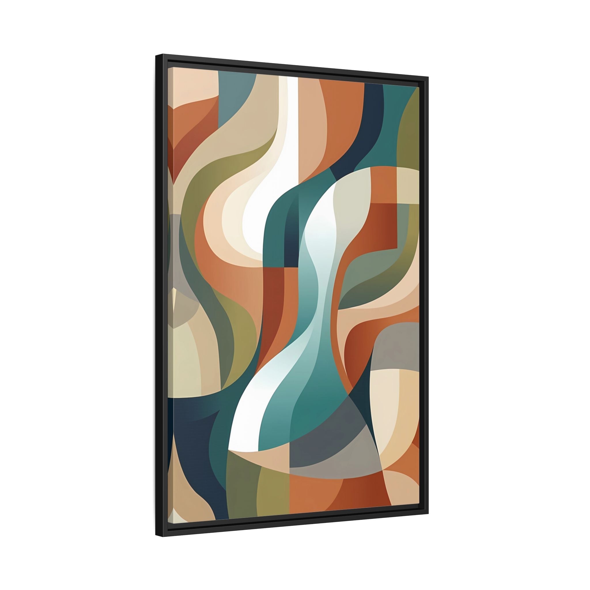 Tableau Abstrait Vagues Fluides - La Maison Du Tableau
