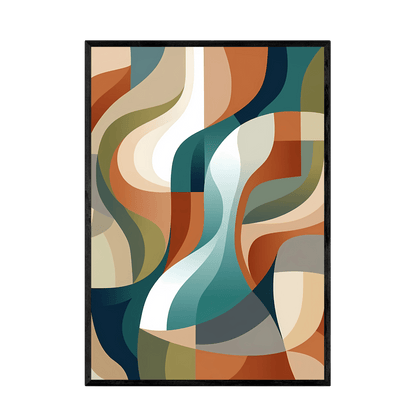 Tableau Abstrait Vagues Fluides - La Maison Du Tableau