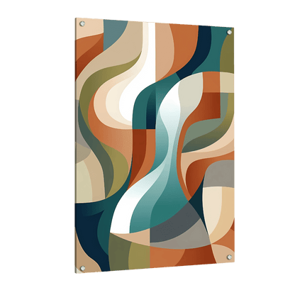 Tableau Abstrait Vagues Fluides - La Maison Du Tableau