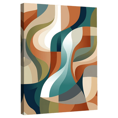 Tableau Abstrait Vagues Fluides - La Maison Du Tableau