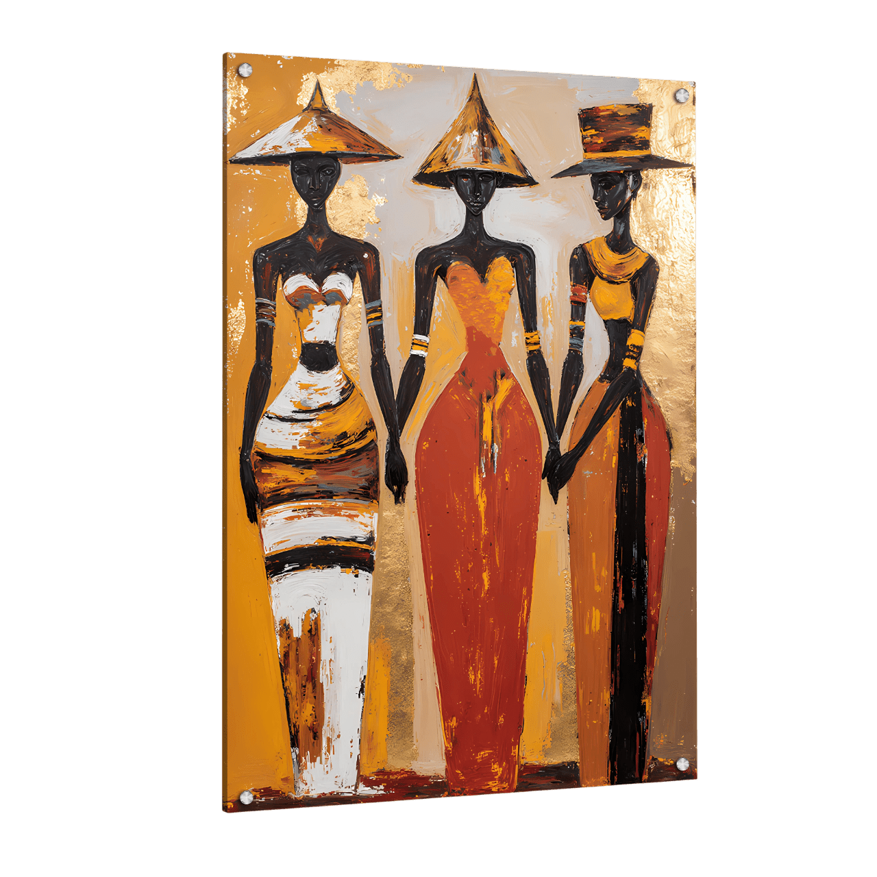 Tableau Africain Abstrait - La Maison Du Tableau