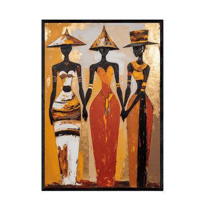 Tableau Africain Abstrait - La Maison Du Tableau