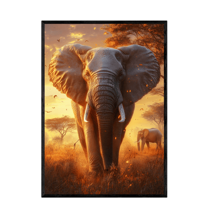 Tableau Africain Éléphant - La Maison Du Tableau