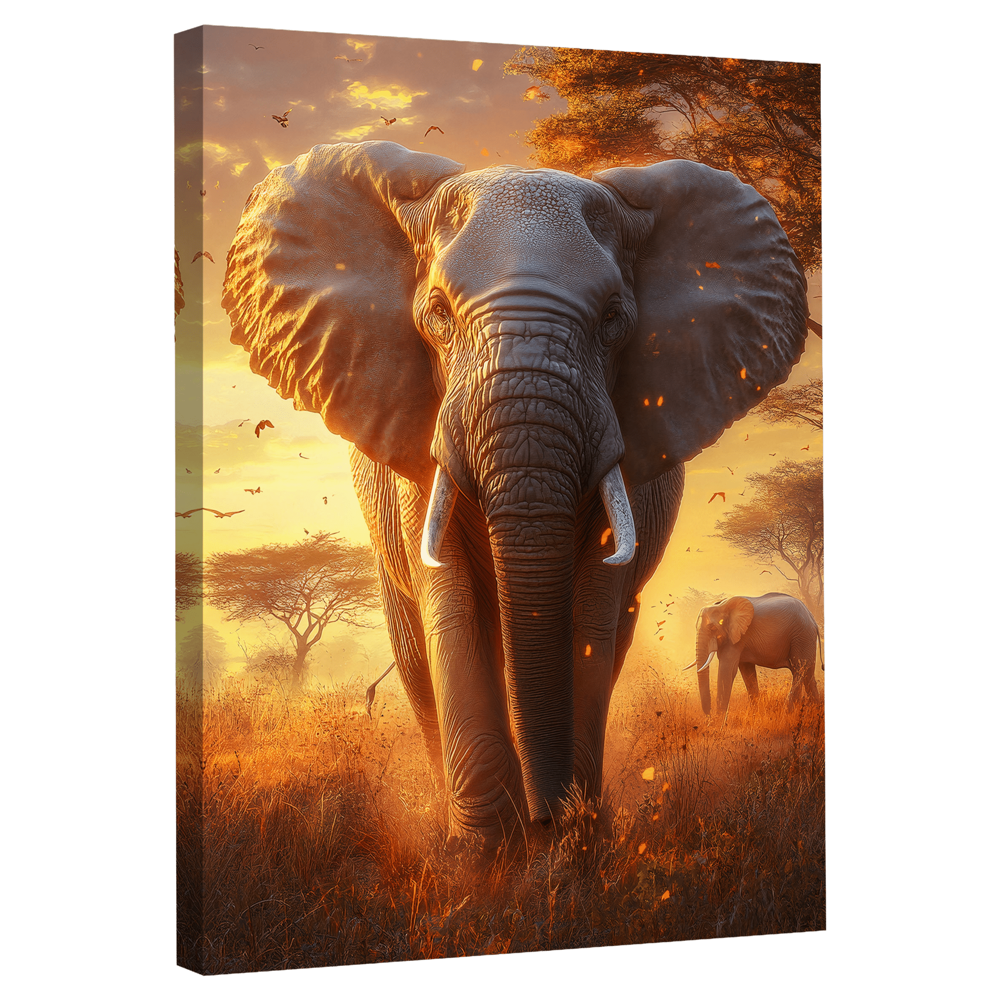 Tableau Africain Éléphant - La Maison Du Tableau