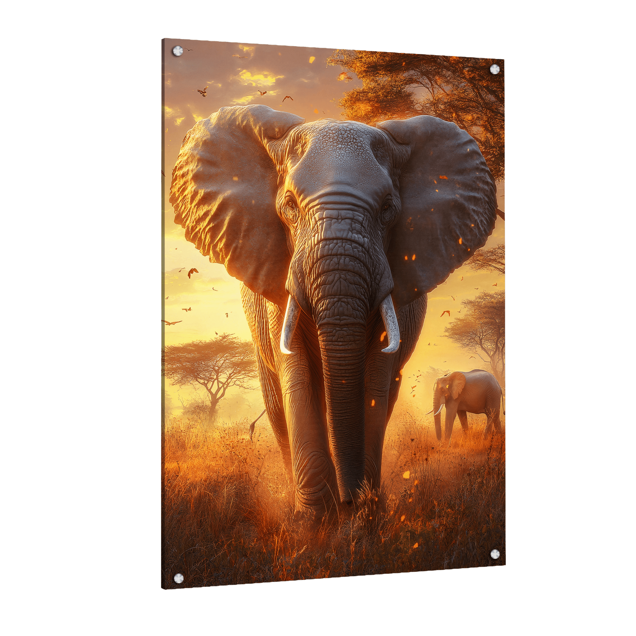 Tableau Africain Éléphant - La Maison Du Tableau