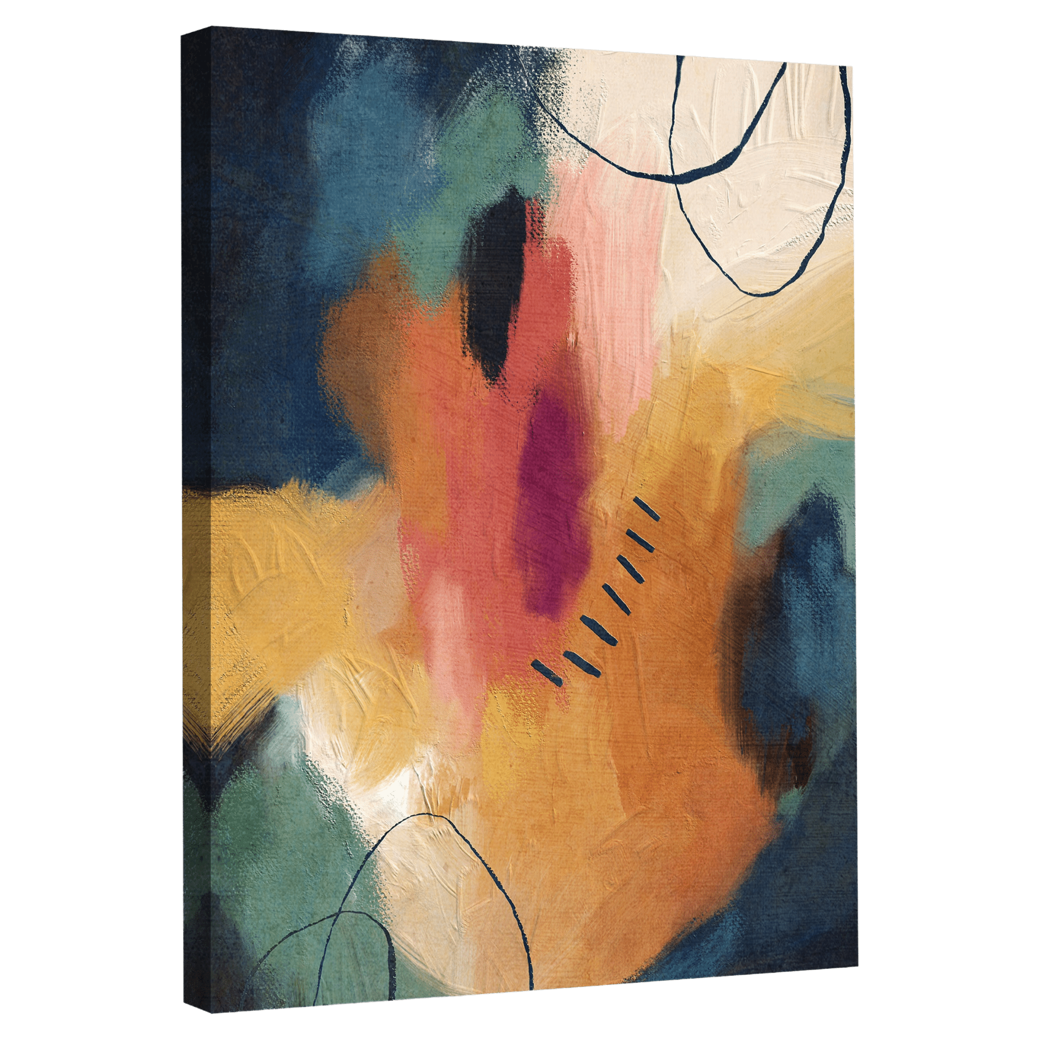 Tableau Art Abstrait Coloré - La Maison Du Tableau