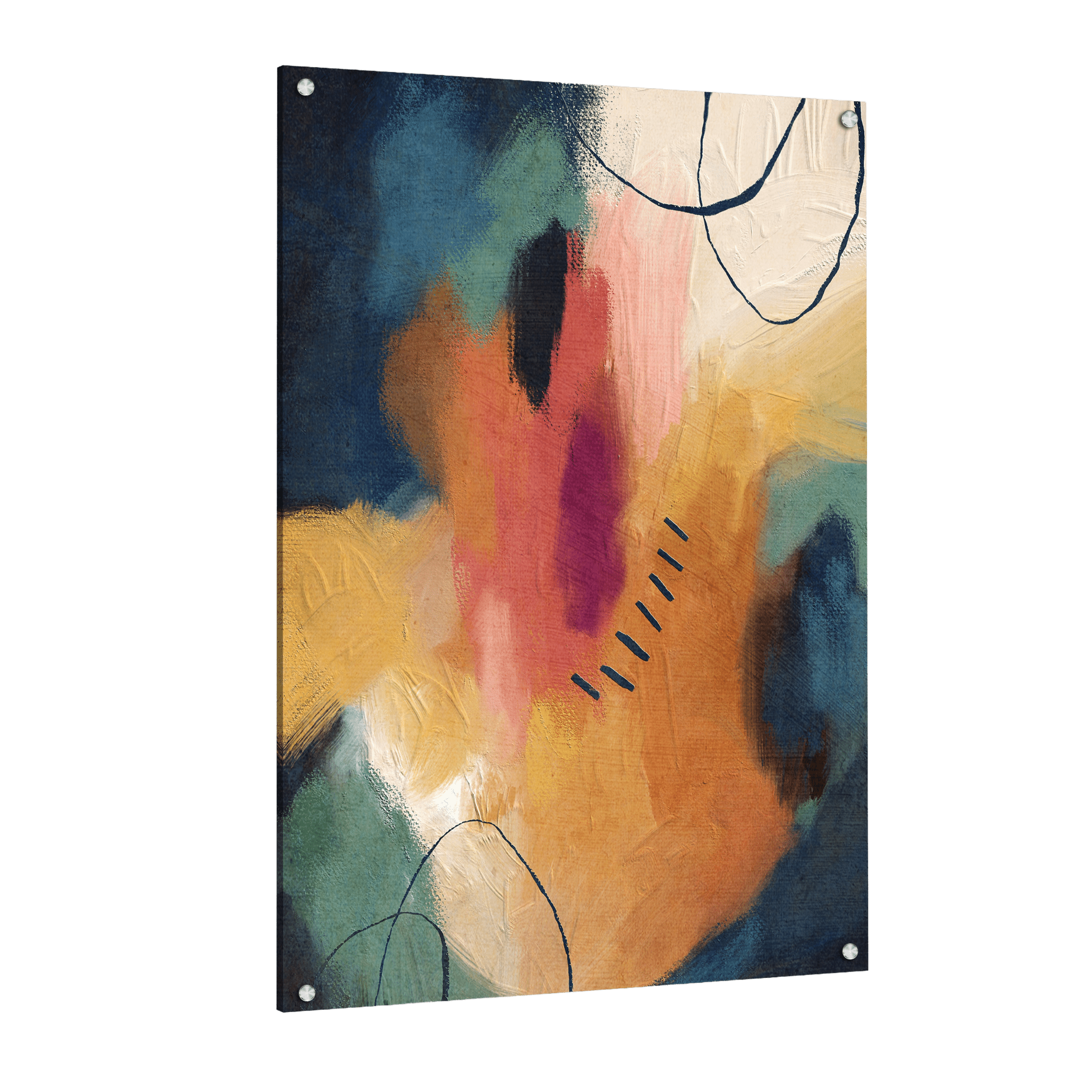 Tableau Art Abstrait Coloré - La Maison Du Tableau