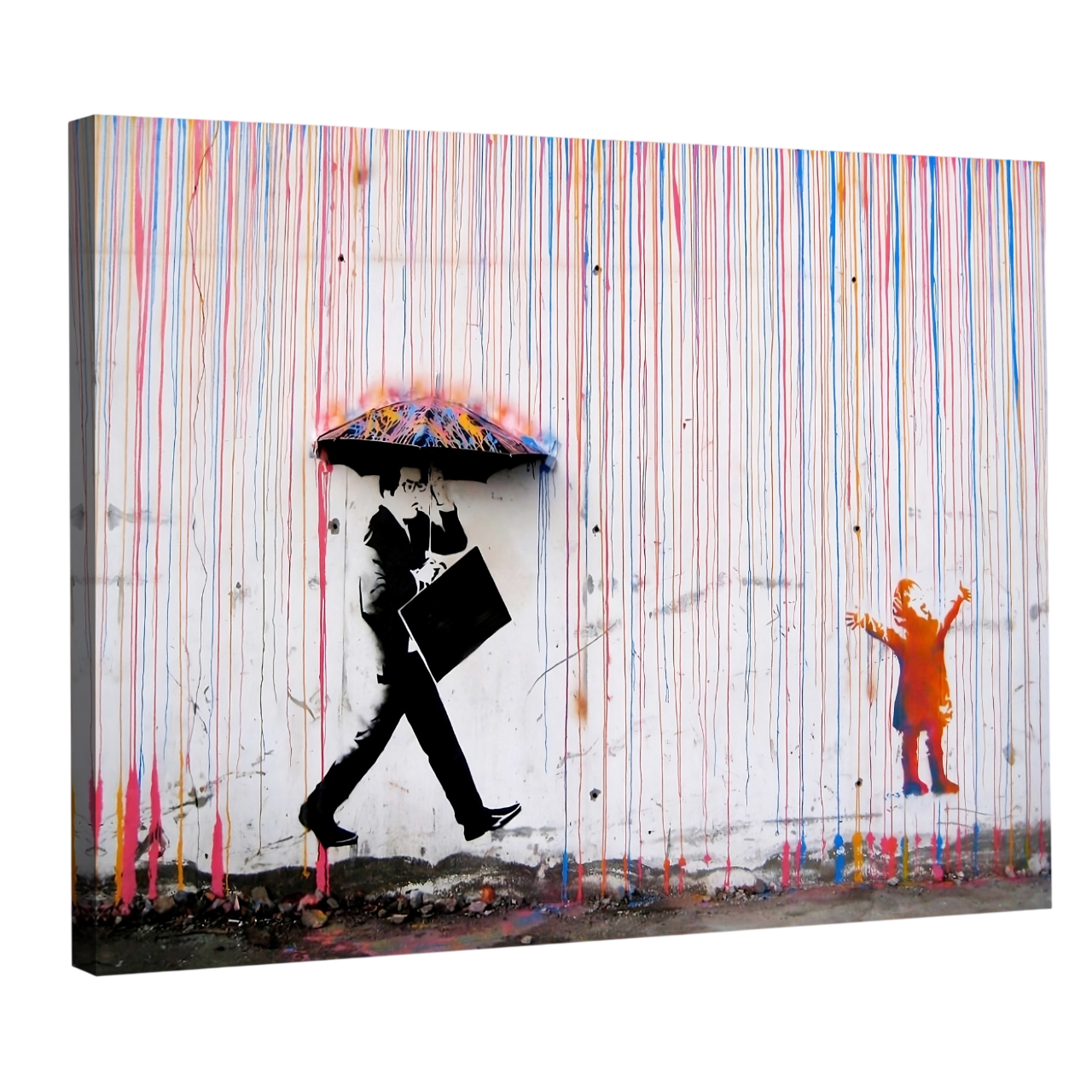Tableau Banksy Colored Rain - La Maison Du Tableau