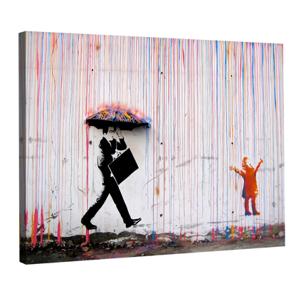 Tableau Banksy Colored Rain - La Maison Du Tableau
