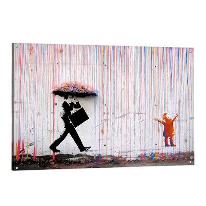 Tableau Banksy Colored Rain - La Maison Du Tableau