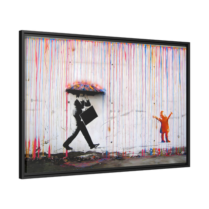 Tableau Banksy Colored Rain - La Maison Du Tableau