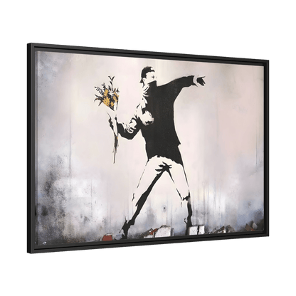 Tableau Banksy Flower Thrower - La Maison Du Tableau